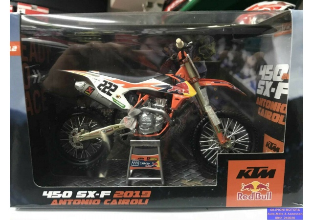Modellino scala 1:12 KTM 250 SX-F Replica Originale JORGE PRADO 2019 Motocross 